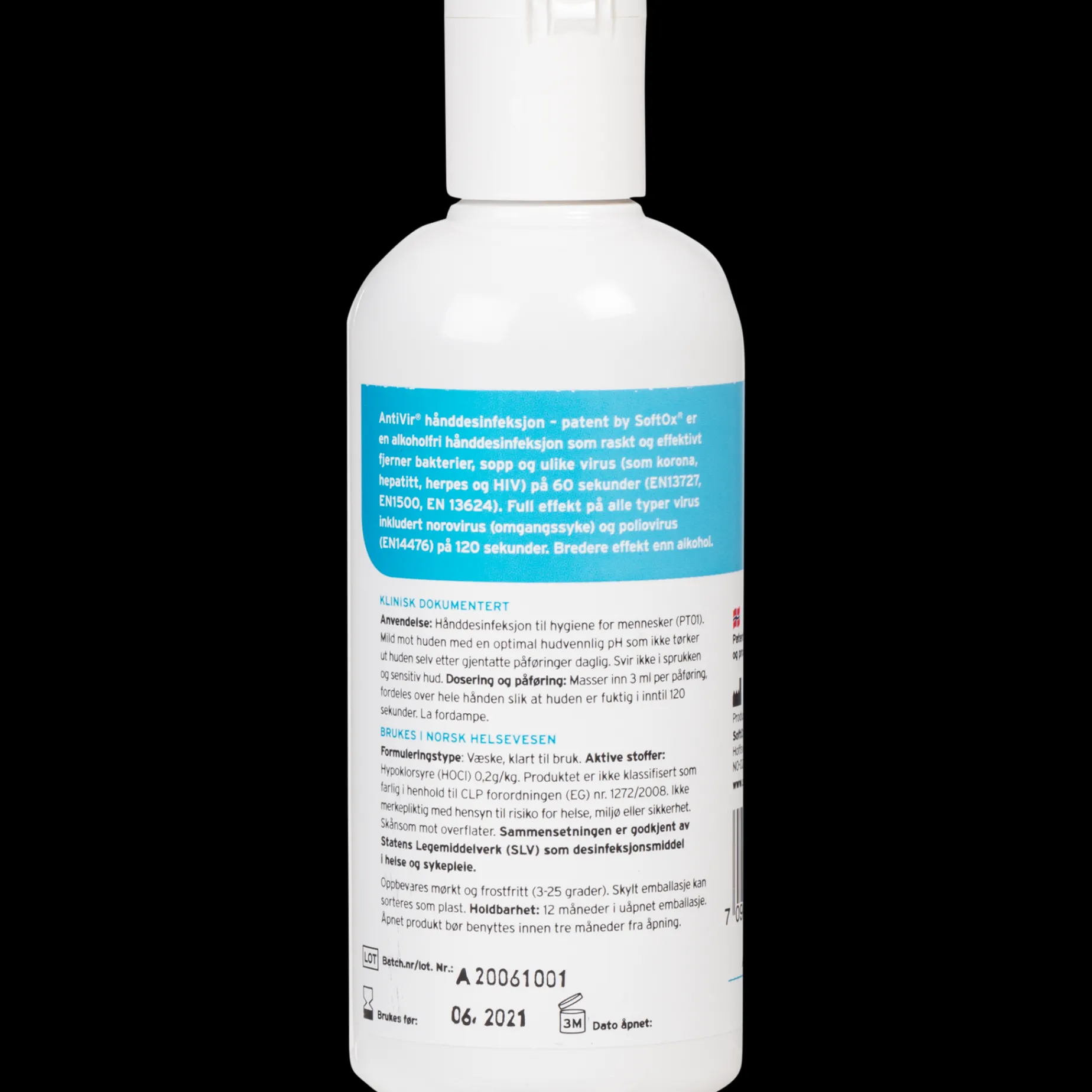 Assist By Softox Antivir Hand Desinfectant 250ml - Førstehjelpsutstyr - Assist By Softox Antivir Hand Desinfectant 250ml