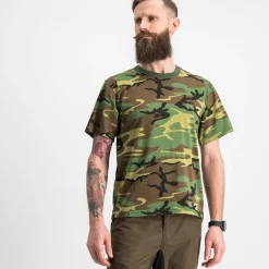 Camo T-shirt, t-skjorte, kamuflasjemønster - Skjorte - Camo T-shirt, t-skjorte, kamuflasjemønster