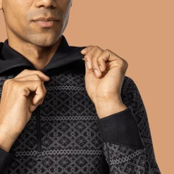 Dalen 2-layer Wool Polo Zip, ulltrøye, herre - Ullundertøy overdel herre - Dalen 2-layer Wool Polo Zip, ulltrøye, herre