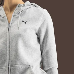 ESS Small Logo Full-Zip Hoodie FL, hettegenser dame - Collegegenser - ESS Small Logo Full-Zip Hoodie FL, hettegenser dame