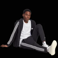 Essential Fleece 3-Stripes Full Zip, hettejakke, herre - Hettegenser - Essential Fleece 3-Stripes Full Zip, hettejakke, herre