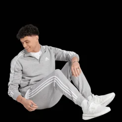 Essentials Fleece 3-Stripes Tapered Cuff Joggers, joggebukse, herre - Fritid- & Joggebukser - Essentials Fleece 3-Stripes Tapered Cuff Joggers, joggebukse, herre