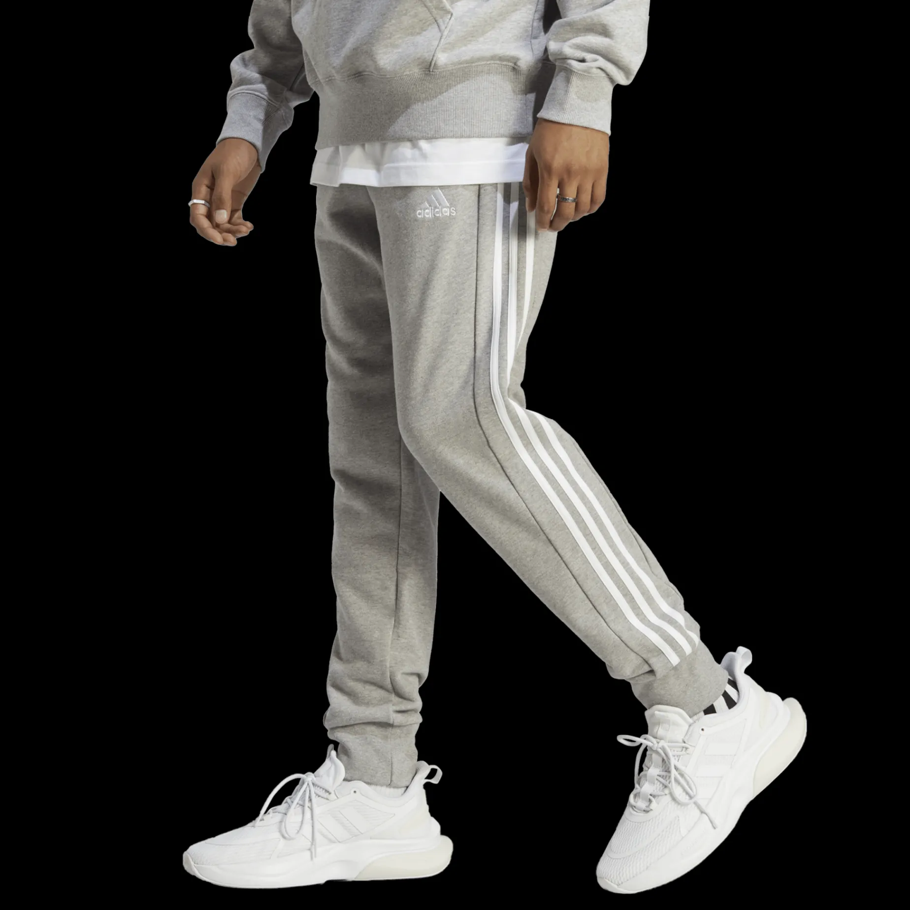 Essentials French Terry 3-Stripes Pant, joggebukse, herre - Fritid- & Joggebukser - Essentials French Terry 3-Stripes Pant, joggebukse, herre