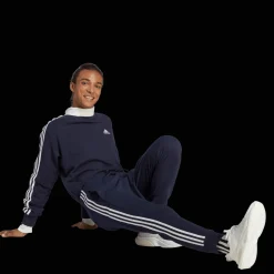 Essentials French Terry Tapered Cuff 3-Stripes Joggers, joggebukse, herre - T-Skjorter & Pique - Essentials French Terry Tapered Cuff 3-Stripes Joggers, joggebukse, herre