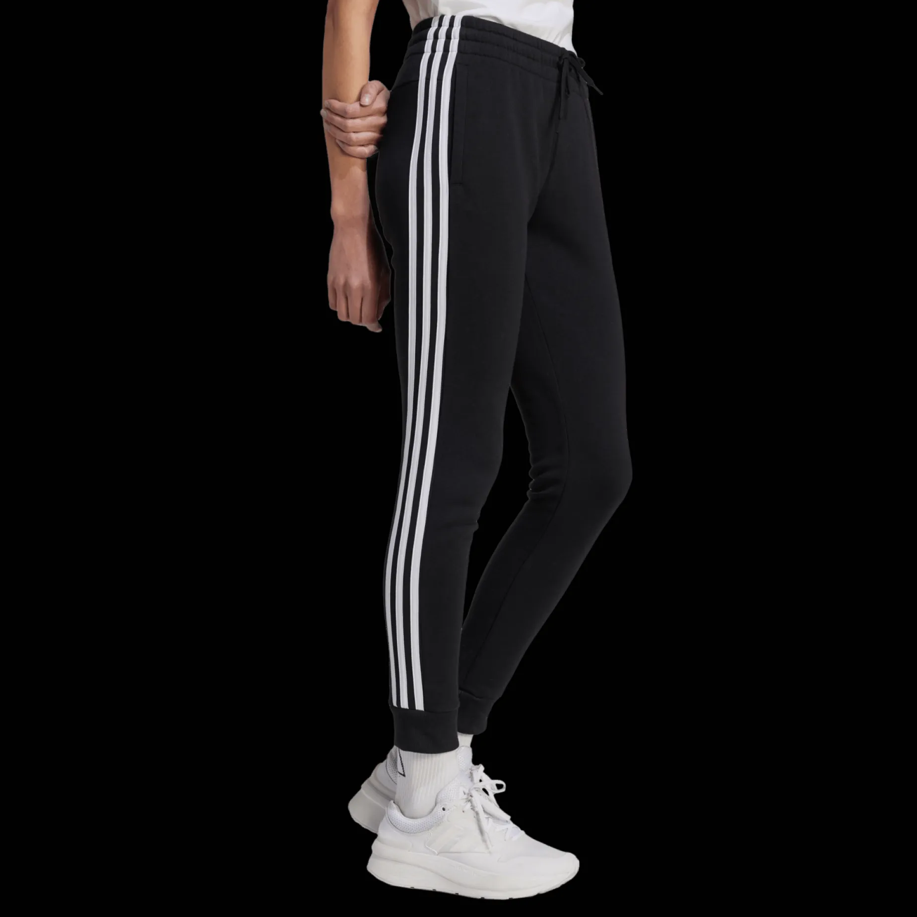 Essentials 3-Stripes Fleece Joggers, joggebukse, dame - Jogge-& Fritidsbukse - Essentials 3-Stripes Fleece Joggers, joggebukse, dame