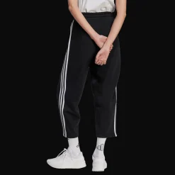 Essentials 3-Stripes Open Hem Fleece Joggers, joggebukse, dame - Jogge-& Fritidsbukse - Essentials 3-Stripes Open Hem Fleece Joggers, joggebukse, dame