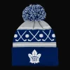 Faceoff Cuff Knit Beanie with pom Maple Leafs - 24/25, supporter-lue, barn - NHL Drakter & Tilbehør - Faceoff Cuff Knit Beanie with pom Maple Leafs - 24/25, supporter-lue, barn