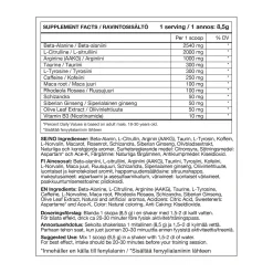 Hemocharged (Fruit Punch (340g), pre-workout-pulver - Pre-Workout - Hemocharged (Fruit Punch (340g), pre-workout-pulver