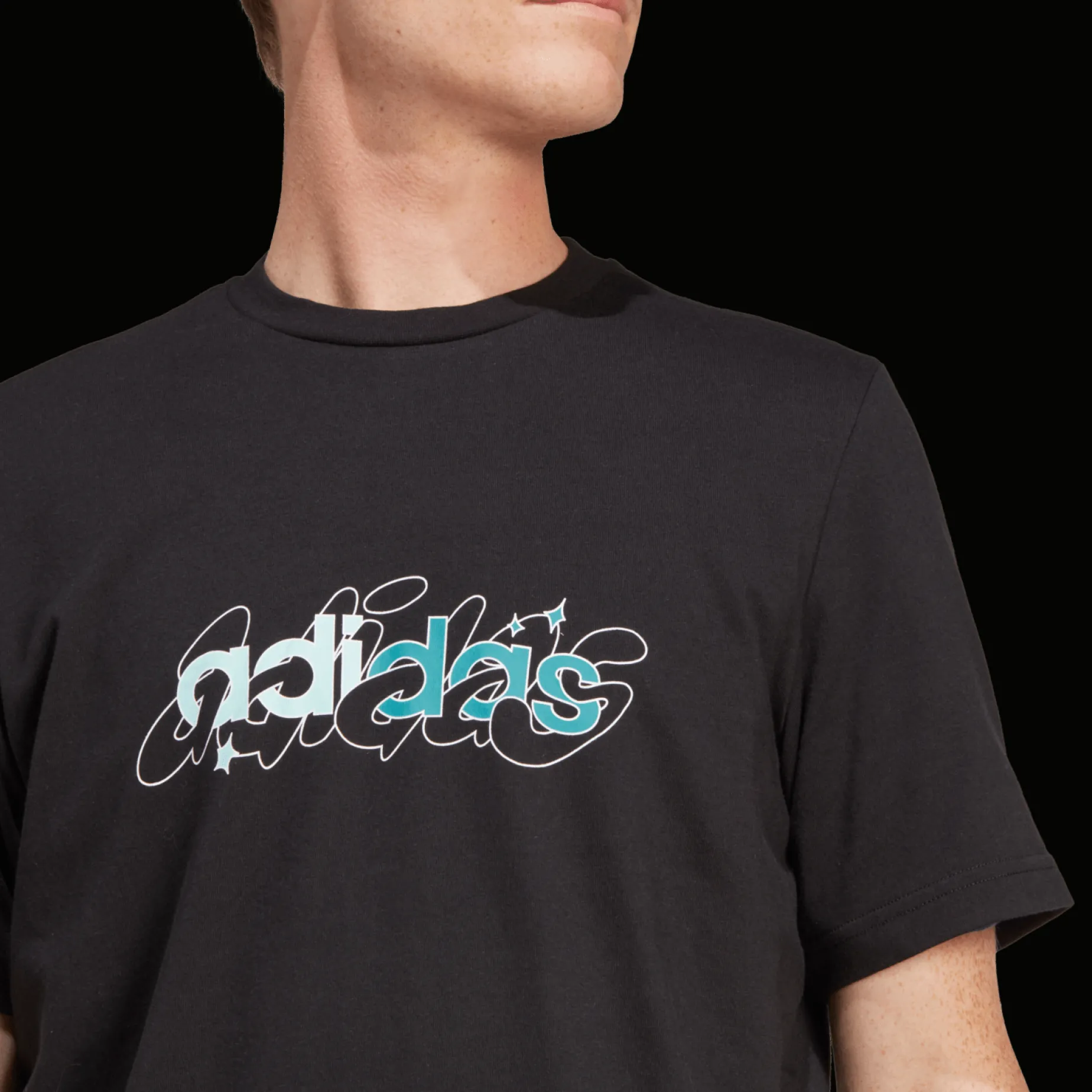 Illustrated Linear Graphic T-Shirt, t-skjorte, herre - Fritids T-Skjorte - Illustrated Linear Graphic T-Shirt, t-skjorte, herre