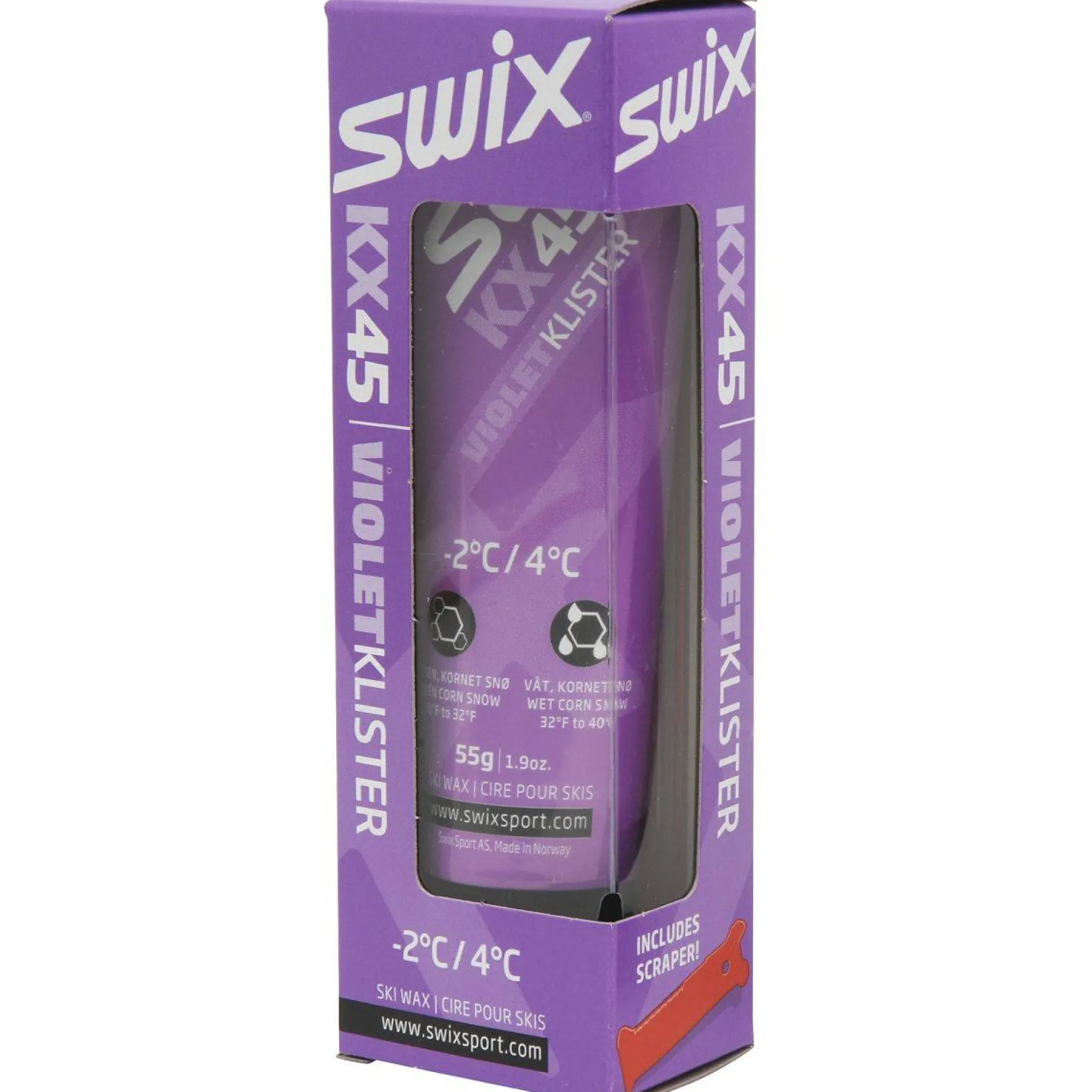 Klister KX45 Violet -2C to 4C 22/23, -2C til 4C fiolett klister - Festesmøring - Klister KX45 Violet -2C to 4C 22/23, -2C til 4C fiolett klister