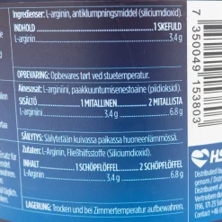 L-arginine, L-arginin - Helsekost - L-arginine, L-arginin