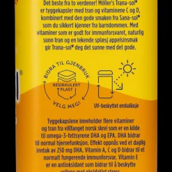 Möller's Trana-sol, tyggekapsler - Kosttilskudd - Möller's Trana-sol, tyggekapsler