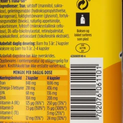 Möller's Trana-sol, tyggekapsler - Kosttilskudd - Möller's Trana-sol, tyggekapsler