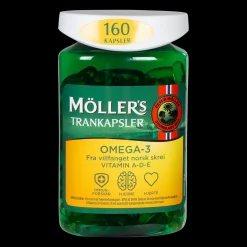 Möller's Trankapsler 160stk, omega 3 kapsler - Kosttilskudd - Möller's Trankapsler 160stk, omega 3 kapsler