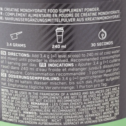 Nutrition Creatine 317g, kosttilskudd - Prestasjonsøker - Nutrition Creatine 317g, kosttilskudd