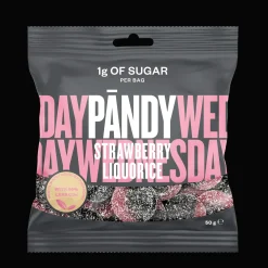 Pandy Candy 50g (Strawberry/liquorice), gummigodteri - Helsekost - Pandy Candy 50g (Strawberry/liquorice), gummigodteri