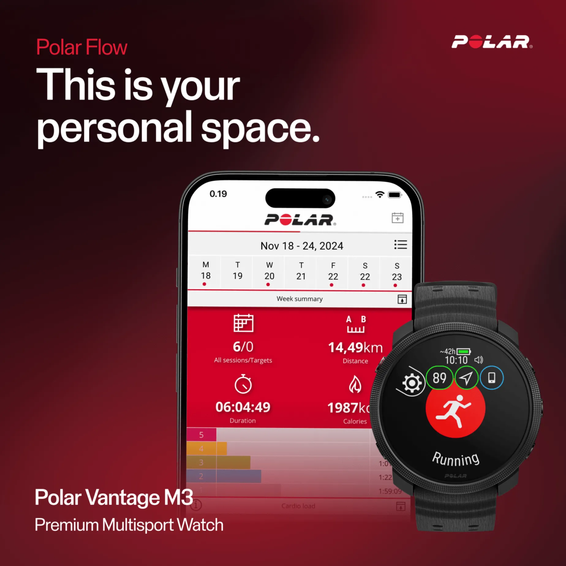 Polar Vantage M3 S-L, smartklokke - Pulsklokke - Polar Vantage M3 S-L, smartklokke