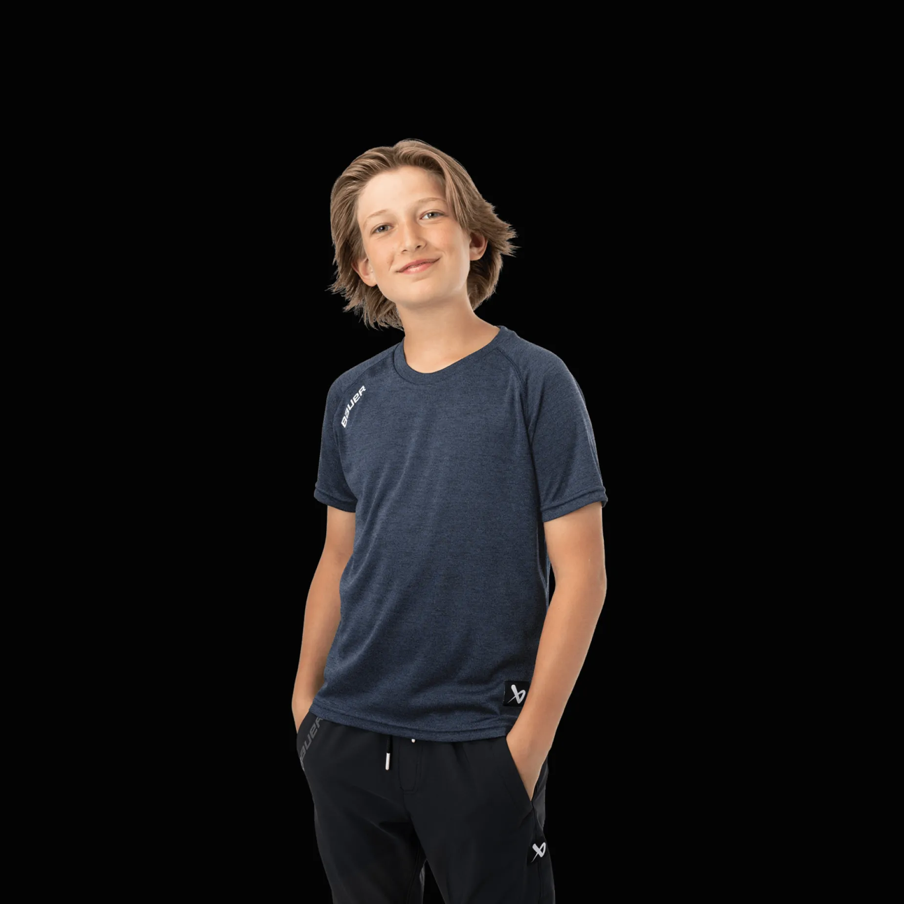 S24 Bauer Team Short Sleeve Tech Tee 24/25, treningstrøye, barn - T-Shirts & Shorts - S24 Bauer Team Short Sleeve Tech Tee 24/25, treningstrøye, barn