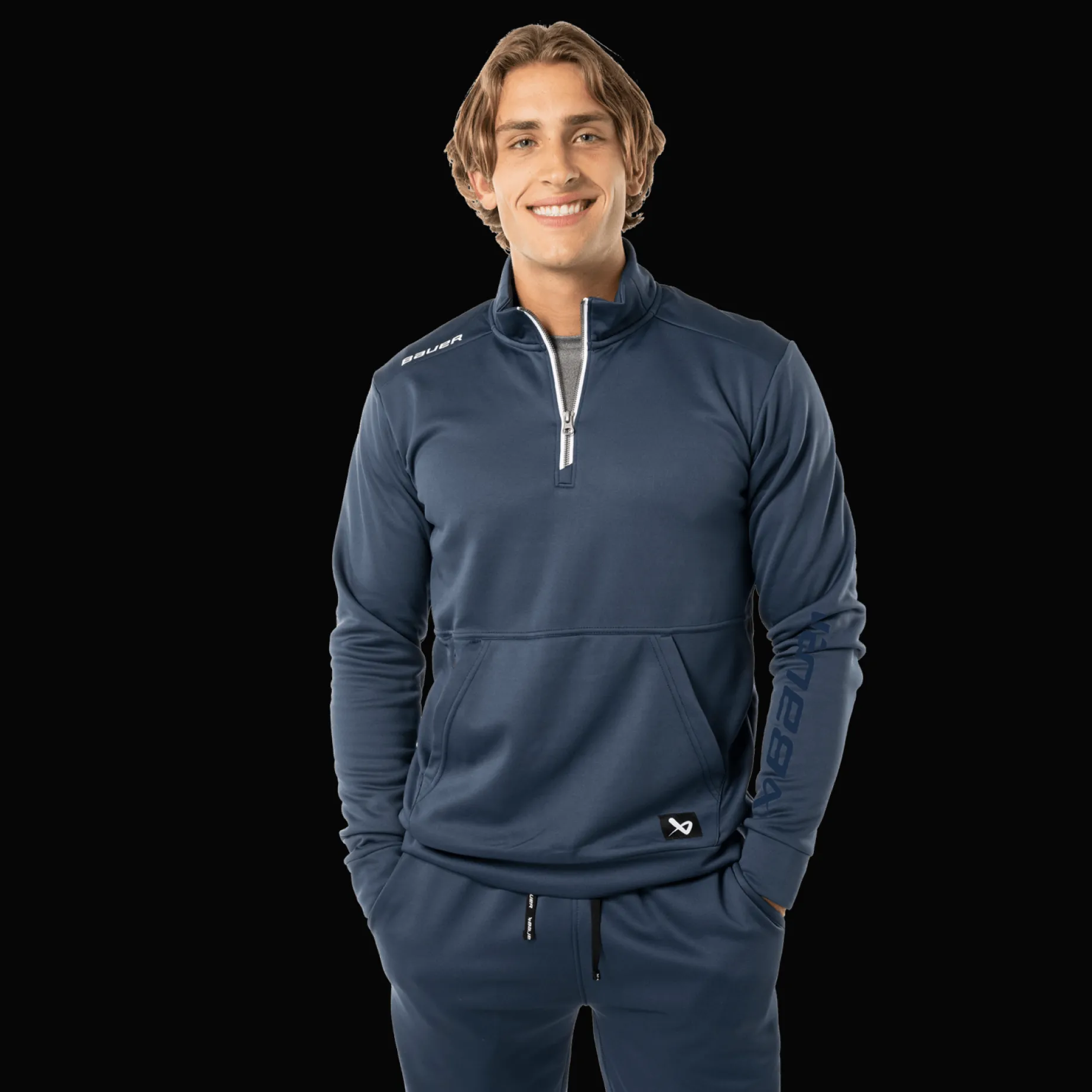 S23 Team Fleece 1/2 Zip 24/25, genser, senior - T-Shirts & Shorts - S23 Team Fleece 1/2 Zip 24/25, genser, senior