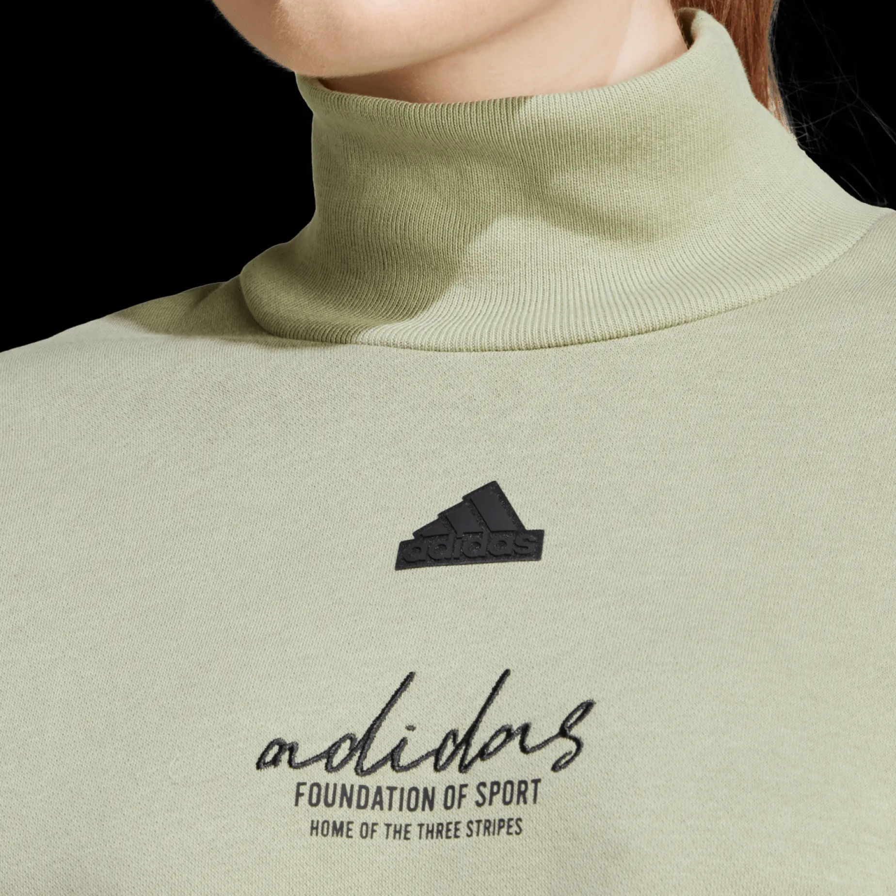 Signature Graphic Embroidery Fleece Crop Sweatshirt, genser, dame - Collegegenser - Signature Graphic Embroidery Fleece Crop Sweatshirt, genser, dame