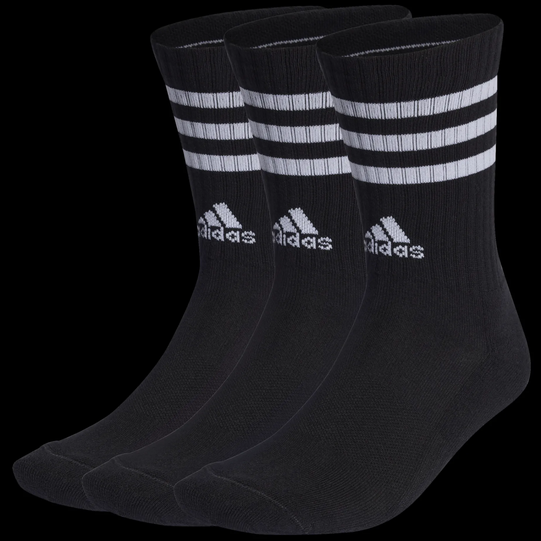 3-Stripes Cushioned Crew Socks 3 Pairs, tennissokker, unisex - Sokker - 3-Stripes Cushioned Crew Socks 3 Pairs, tennissokker, unisex