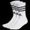 3-Stripes Cushioned Crew Socks 3 Pairs, tennissokker, unisex - Sokker - 3-Stripes Cushioned Crew Socks 3 Pairs, tennissokker, unisex