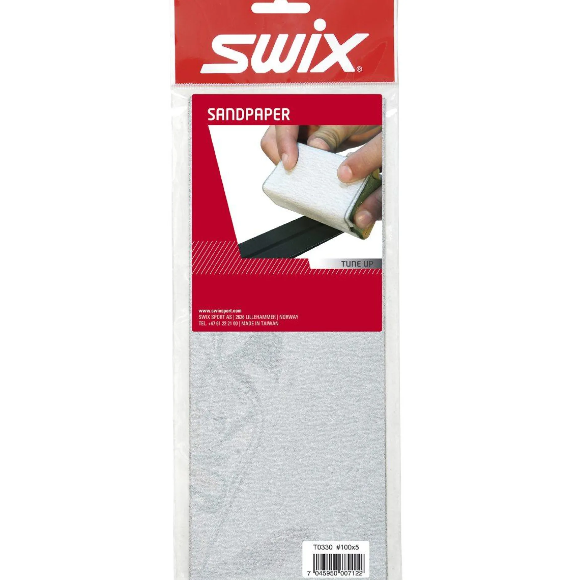 Swix Acc T330 Sandpaper 5pcs #100# 24/25, sandpapir K100 - Langrennstilbehør - Swix Acc T330 Sandpaper 5pcs #100# 24/25, sandpapir K100