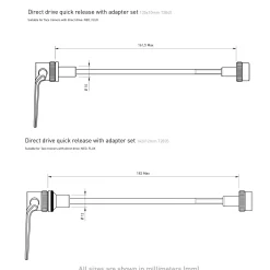 Tacx, E-Thru axle skewer 12 mm x 1.75 rear wheel, sykkelrulleaksling - Tilbehør Til Sykkelruller - Tacx, E-Thru axle skewer 12 mm x 1.75 rear wheel, sykkelrulleaksling