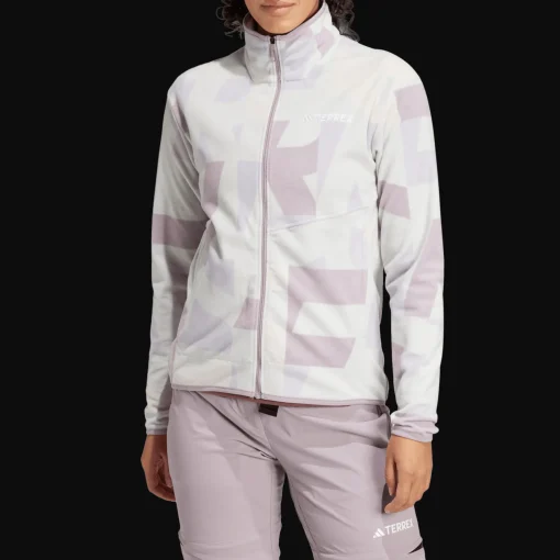 Terrex Multi Printed Full-Zip Fleece Jacket, fleecejakke, dame - Mellomlagsjakke - Terrex Multi Printed Full-Zip Fleece Jacket, fleecejakke, dame
