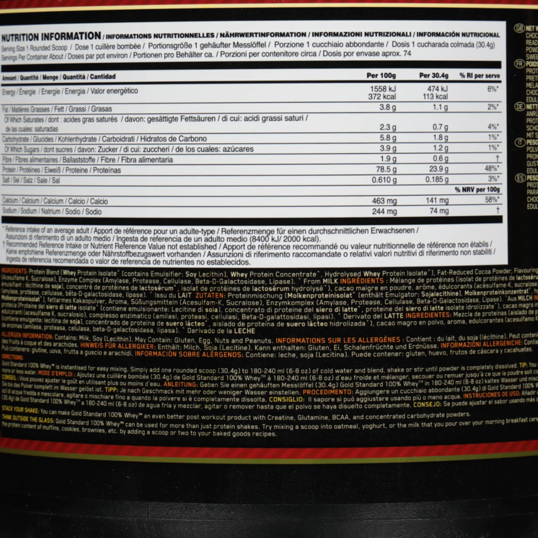 100 % Whey Gold Standard 2270 g, proteinpulver - Proteiner - 100 % Whey Gold Standard 2270 g, proteinpulver
