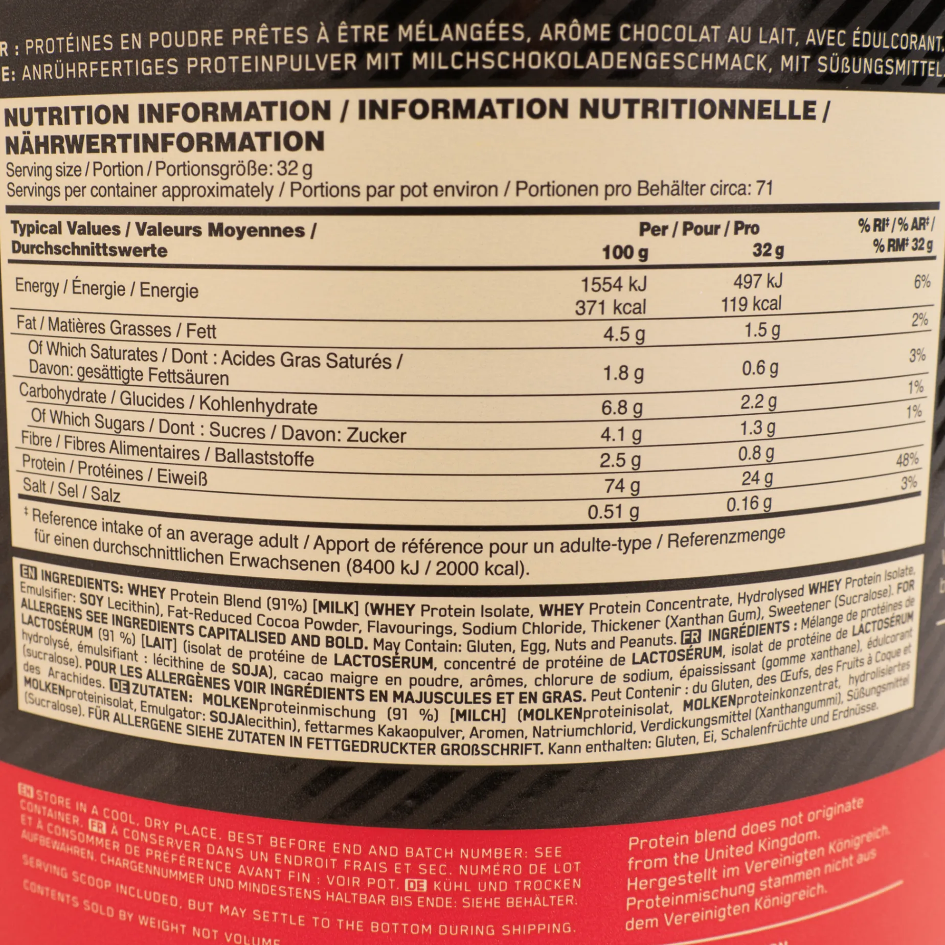 100 % Whey Gold Standard 2270 g, proteinpulver - Proteiner - 100 % Whey Gold Standard 2270 g, proteinpulver