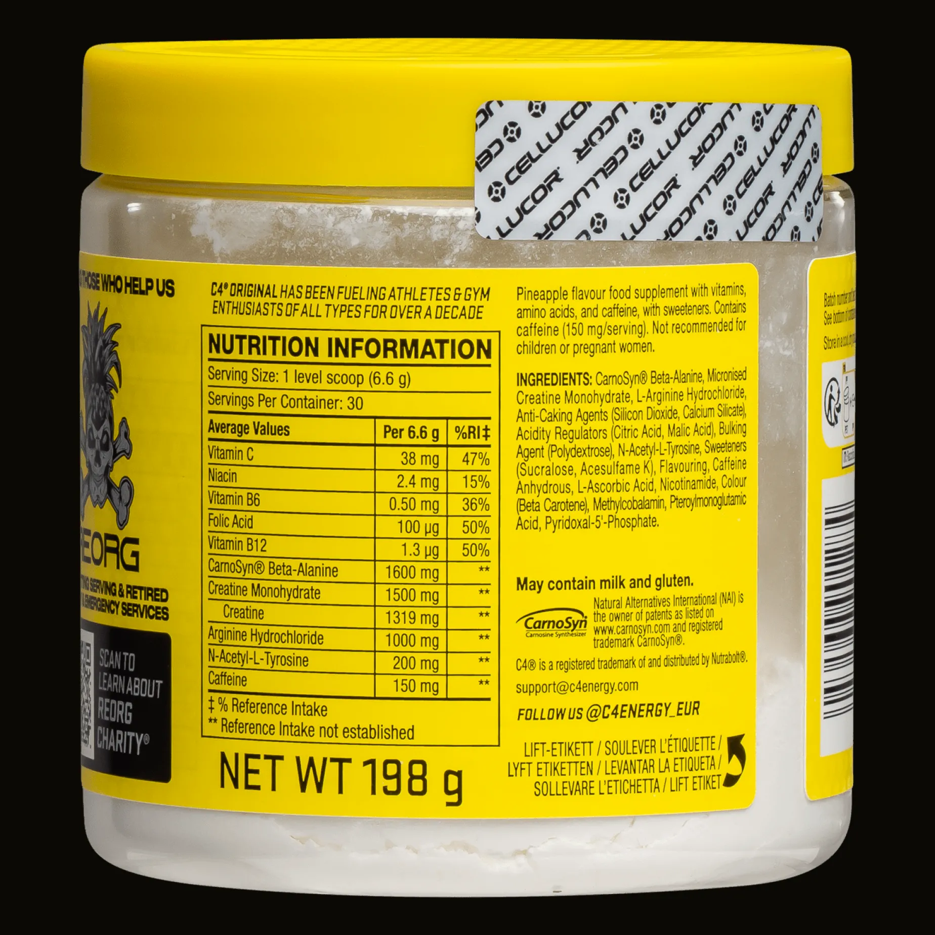 C4 Original Pineapple Head, pre-workout-pulver - Pre-Workout - C4 Original Pineapple Head, pre-workout-pulver