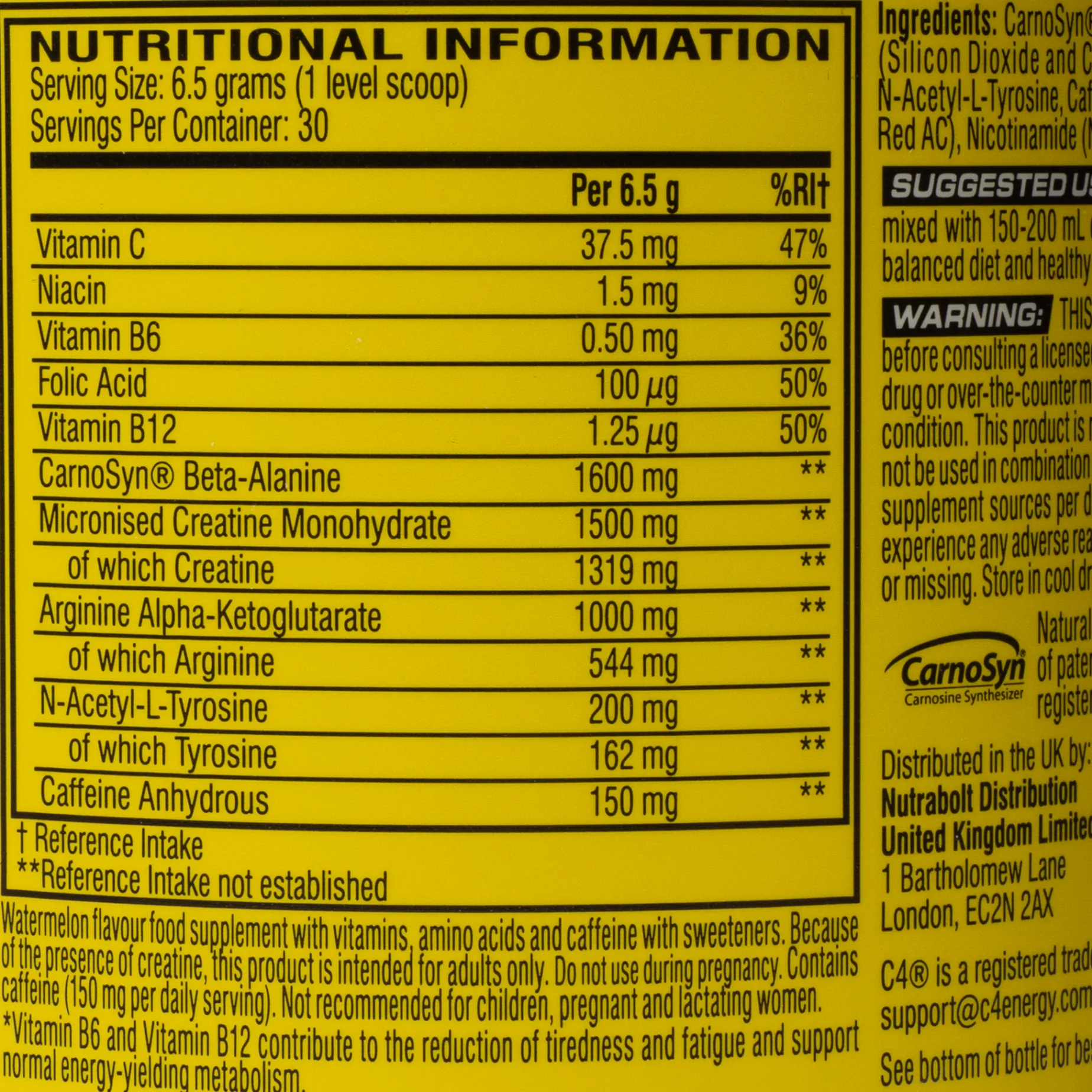 C4 Original Watermelon,pre-workout-pulver - Pre-Workout - C4 Original Watermelon,pre-workout-pulver