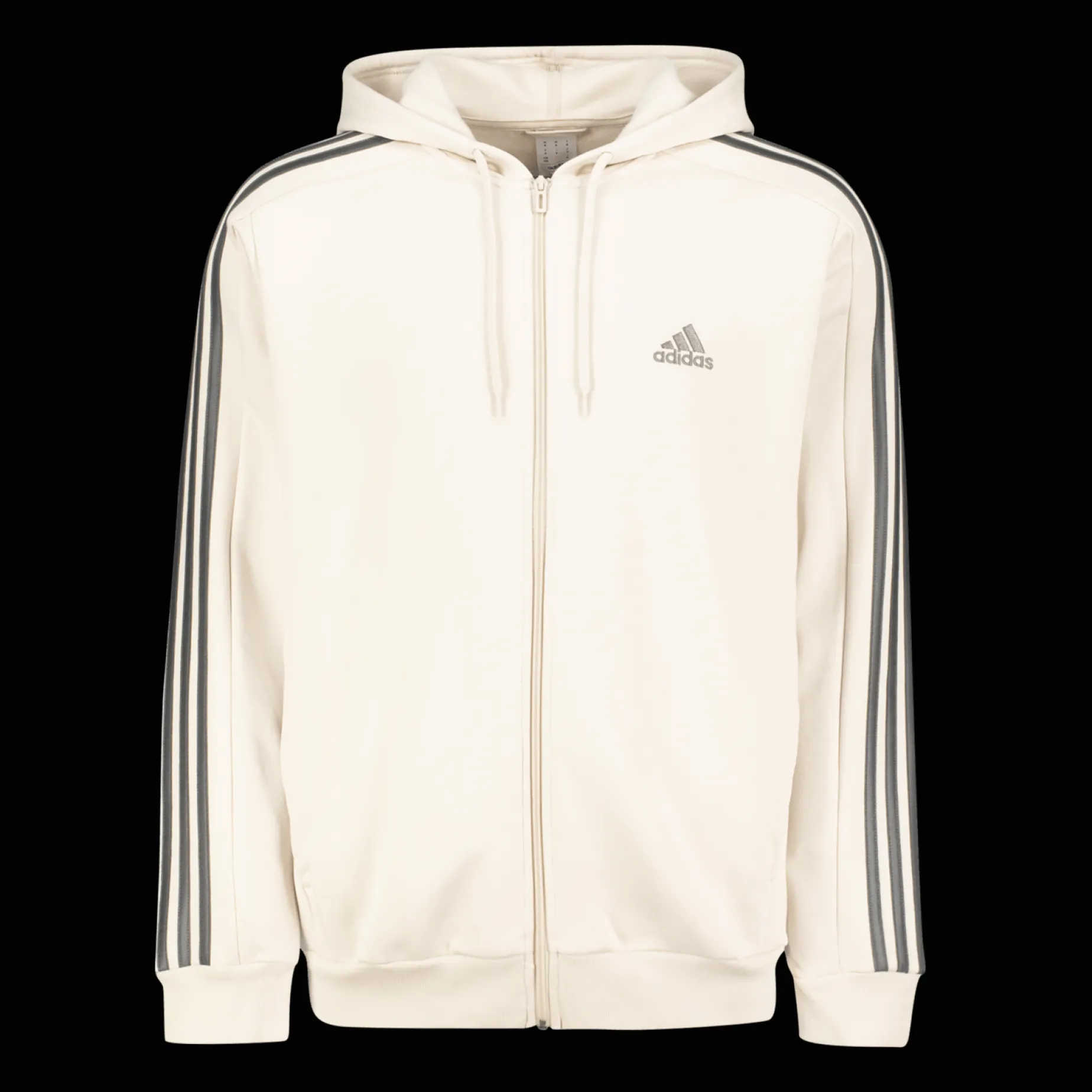 Essential Fleece 3-Stripes Full Zip, hettejakke, herre - Hettegenser - Essential Fleece 3-Stripes Full Zip, hettejakke, herre