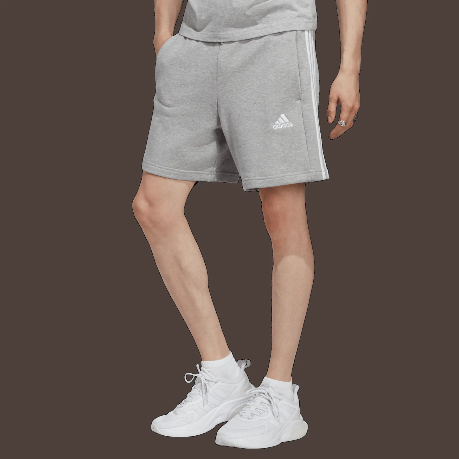 Essentials French Terry 3-Stripes Shorts, shorts, herre - Fritidsshorts - Essentials French Terry 3-Stripes Shorts, shorts, herre