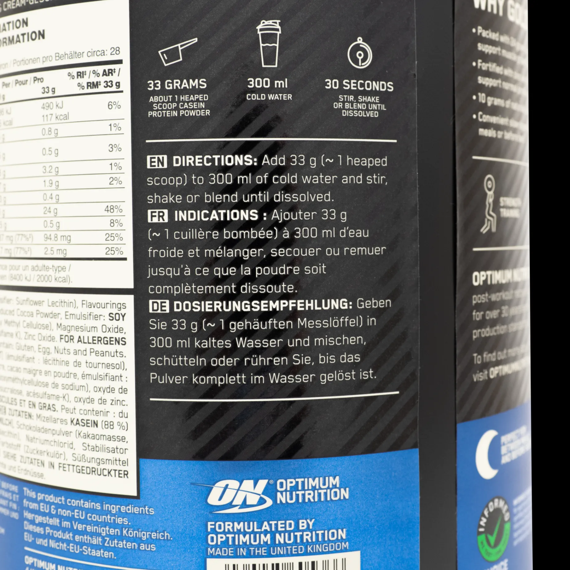 100 % Gold Standard Casein 908 g, proteinpulver - Proteiner - 100 % Gold Standard Casein 908 g, proteinpulver