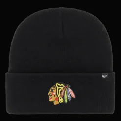 Haymaker 47 Cuff Knit Beanie Blackhawks - 24/25, supporter-lue, unisex - NHL Drakter & Tilbehør - Haymaker 47 Cuff Knit Beanie Blackhawks - 24/25, supporter-lue, unisex