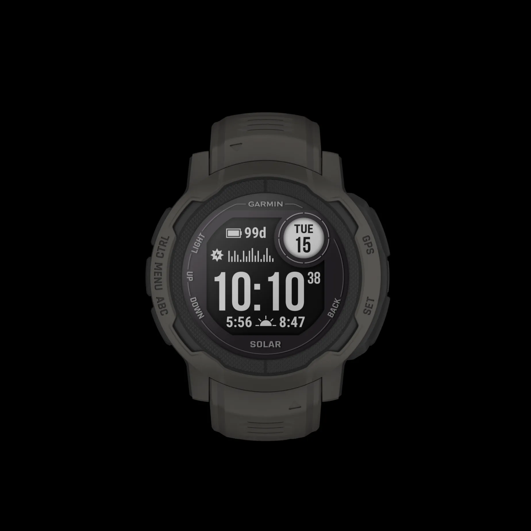 Instinct 2, Solar, Graphite, multisportklokke, unisex - Pulsklokke - Instinct 2, Solar, Graphite, multisportklokke, unisex