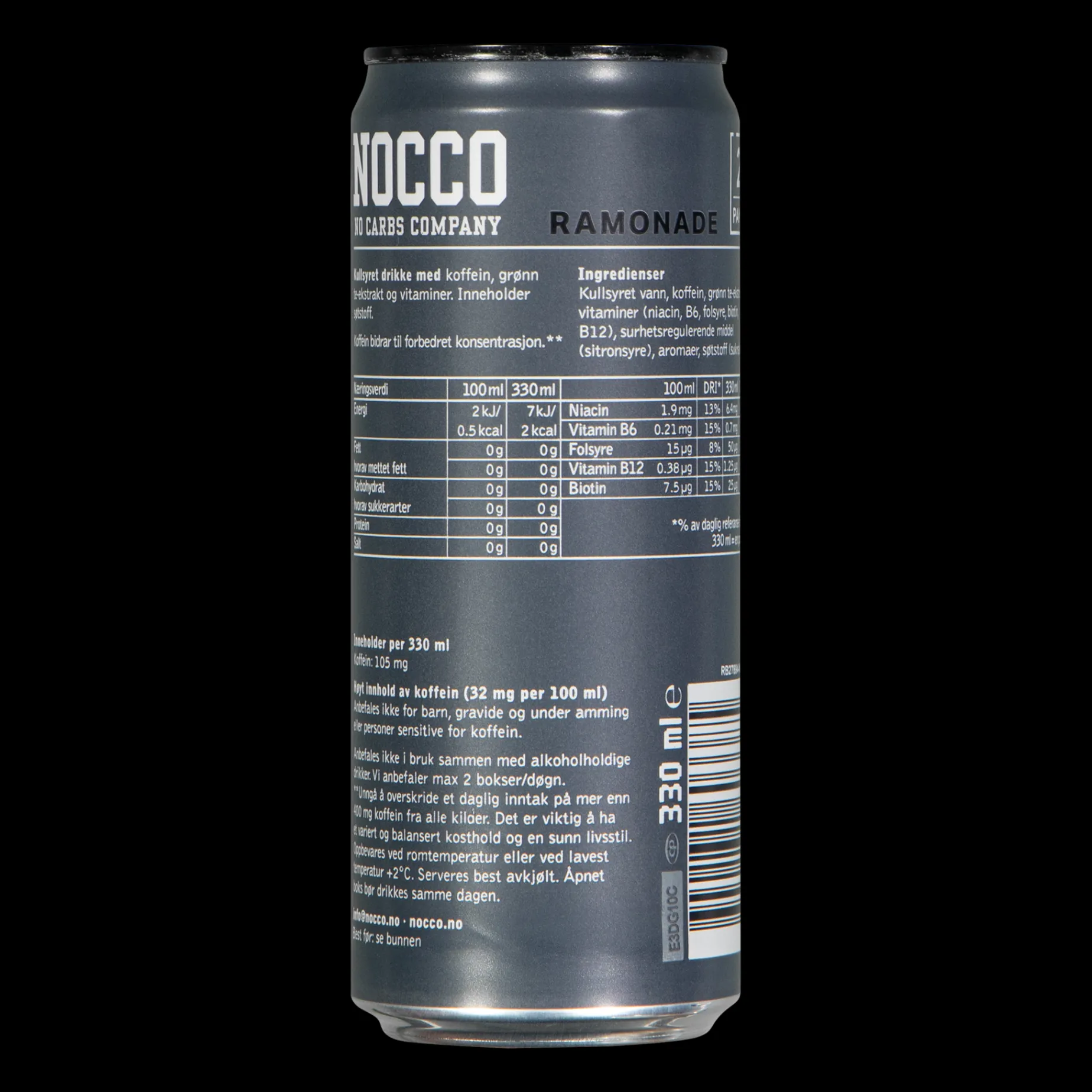Nocco Ramonade, energidrikk - Energidrikk - Nocco Ramonade, energidrikk