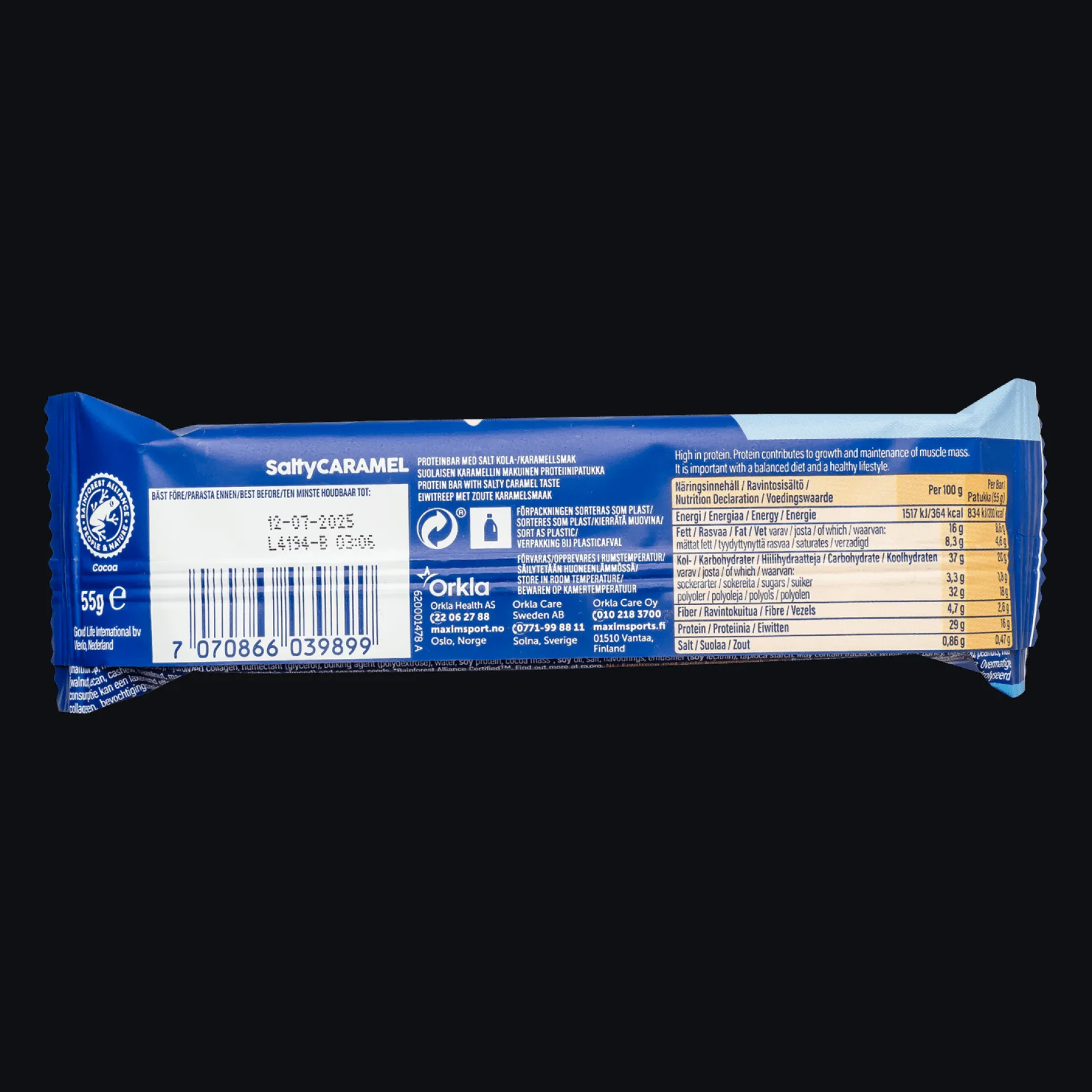 Soft Protein Bar Salty Caramel 55g, proteinbar - Proteinbarer - Soft Protein Bar Salty Caramel 55g, proteinbar