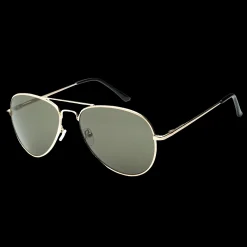 011 Waye Gold Frame With Green Lens, solbriller, pilotbriller, unisex - Fritidsbriller - 011 Waye Gold Frame With Green Lens, solbriller, pilotbriller, unisex